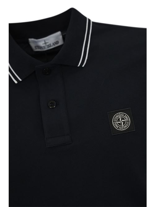 Polo 22002SC in cotone pique Navy blue STONE ISLAND | 22002SCS0018V0020